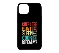 Chef Life Eat Cook Repeat Funny Cooking Chefs Lover Case for iPhone 13