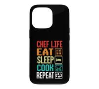 Chef Life Eat Cook Repeat Funny Cooking Chefs Lover Case for iPhone 13 Pro
