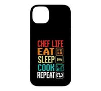 Chef Life Eat Cook Repeat Funny Cooking Chefs Lover Case for iPhone 14 Plus