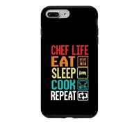 Chef Life Eat Cook Repeat Funny Cooking Chefs Lover Case for iPhone 7 Plus/8 Plus