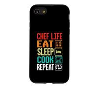 Chef Life Eat Cook Repeat Funny Cooking Chefs Lover Case for iPhone SE (2020) / 7/8