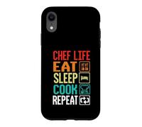 Chef Life Eat Cook Repeat Funny Cooking Chefs Lover Case for iPhone XR