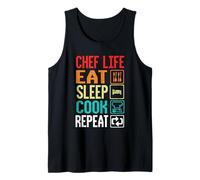 Chef Life Eat Cook Repeat Funny Cooking Chefs Lover Tank Top