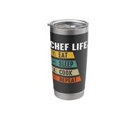 Chef Life Eat Sleep Cook Repeat Stainless Steel Insulated Tumbler
