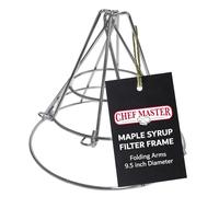 Chef Master Fryer Oil Filter Stand with Folding Arms to Attach to Deep Fryers, Cooking Oil Filter Holder, Maple Syrup Cone Filter Stand, Model 90073, 7.68 x 9.25 x 9.25
