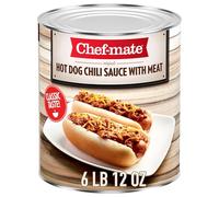 Chef-mate Hot Dog Canned Chili Sauce with Meat, Ready to Eat, 6 lb 12 oz (#10 Can Bulk)