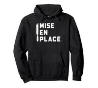 Chef Mise En Place Knife Kitchen Prep Minimal Graphic Pullover Hoodie
