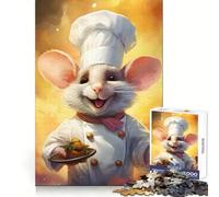 Chef Mouse Cooking Adult Jigsaw1000 Pieces Thought Challenge Slow Leisure Cut Precisely Thoughtful Gift (38x26cm)