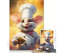 Chef Mouse Cooking Jigsaw for Adults1000 Pieces Clear Thinking Casual Relaxation Precise Edges Thoughtful Gift (50x75cm)