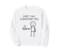 Chef No Survivor Yes Funny Cooking Stick Figure Sweatshirt