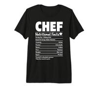 Chef Nutritional Facts Culinary Artist Cooking Passion Gifts Premium T-Shirt