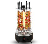 Chef-o-Matic Vertical Grill 360° Rotisserie - 1000W Smokeless Indoor Electric BBQ, 6 Skewers Kebab Machine, Automatic Rotation, No Oil Needed, Stainless Steel Housing
