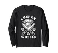 Chef on Wheels Bicycle Cycling Bicycles Cooking Culinary Long Sleeve T-Shirt