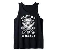 Chef on Wheels Bicycle Cycling Bicycles Cooking Culinary Tank Top