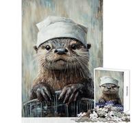 Chef Otter's Culinary Moment Puzzles for Teenagers 1000 Pieces Birthday Gifts Improve Memory Home Decoration Toys Suitable for People Aged 14 And Above size 38x52cm