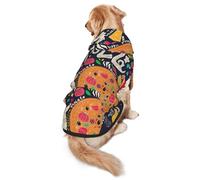Chef Pizza Print Dog Hoodie For Medium To Large Dogs, Warm, Soft, Breathable Sweatshirt, Easy To Wear Jumper For Winter And Fall, Pet Coat Pullover