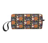 Chef Pizza Print Foam Padded Cosmetic Case Simple Organizer Pouch Lightweight Travel Bag for Space Saving
