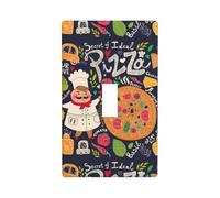 Chef Pizza Print Graphics Decor Wallplates -Single Toggle Light Switch Cover Wall Plate Cover