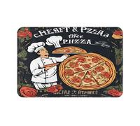 (Chef Pizza) Printed Door Rugs for Bath Room,Bedroom and Office 16 X 24 in Floor Bath-mat, Soft Non-Slip Modern Indoor Carpets.