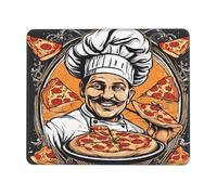 (Chef Pizza) Printed Mousepad 10 x 12 inch, Waterproof Non-Slip Mouse-Pad Rubber Base for Laptop Desktop Mat for Home Office Desk Decor