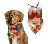 Chef Pizza Printed Pet Scarf Polyester Triangle Scarf - One Size (27.6in X 11.8in)