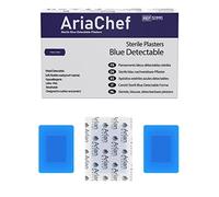 Chef Plasters Sterile Blue Waterproof 7.2cm X 5cm Pack of 50, Large - for Catering and First Aid - Strong Adhesion Detectable Plasters - Protects Cuts from Dirt - Ideal for Kitchen