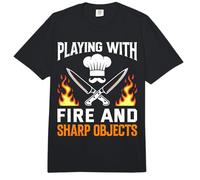Chef Playing with FIRE and Sharp Objects Chef Professional Comfort Colors Adult Heavyweight T-Shirt