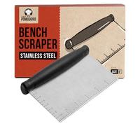 Chef Pomodoro 6 Inch Tarot Dough Scraper Versatile Multipurpose Stainless Steel Pizza Spatula for Cutting and Shaping Breads, Counter Pastry Cutter Scraper Ideal for Pizzerias