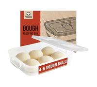 Chef Pomodoro Dough Proofing Box, 14 x 11-Inch, Fit 4-6 Dough Balls, Household Pizza Dough Tray Kit (Grey) (CP-DB)