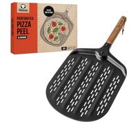 Chef Pomodoro Perforated Non-Stick Pizza Peel, 12 Inch, Wood Handle