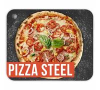 Chef Pomodoro Pizza Steel for Oven & Grill, 40.6x33.6cm, 6mm, Lifting Holes