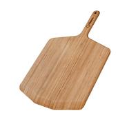 Chef Pomodoro Wooden Pizza Peel 14 inch (35.5 cm), Homemade Wood Paddle, Board with Handle, Indoor and Outdoor Oven Accessories, Spatula Gourmet Prep Shovel for Launching and Serving Pies and Bread