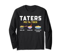 Chef Potato Humor Taters Po Ta Toes Kitchen Graphic Long Sleeve T-Shirt