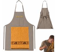 Chef Prank Apron, Funny BBQ Apron for Men, Surprise Hiding in the Pocket | Novelty Gifts for Men, Openable Towel Design Creative Prank Apron, Hilarious Cooking Experience, Perfect BBQ Party Supply