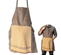 Chef Prank Apron, Funny Chef Aprons for Men, Prank Openable Towel Gag Chefs Aprons with Hidden Pocket, Adjustable Novelty Funny Chefs Costume Cooking Apron Gag Gift, for BBQ Baking Parties