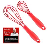 Chef Remi Egg Whisks -2 Sizes Baking Whisks Non-Stick Silicone Balloon Whisk Set - 11 inch & 8 inch Egg Whisk Set