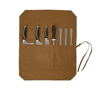 Chef Roll - Multipurpose Roll Bag - Durable Canvas Chef Roll Bag with 7 Slots, Canvas Case with a Shoulder Strap, khaki, Consulte la descripción, See description