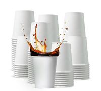 Chef Royal 1000 x 7oz Paper Cups for Hot & Cold Drink Disposable Coffee Cups Eco Friendly Compostable Cups Perfect to Use for Your Home, Office, Cafe, Work Outdoors White Cups