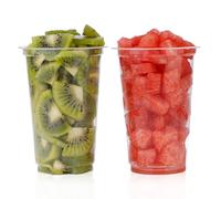 CHEF ROYALE 10 x 12oz Plastic Smoothie Cups - Plastic Cups - Smoothie Cup for Smoothies and Milkshakes - Recyclable & Disposable Cups (10, 12oz)