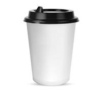 CHEF ROYALE 100 x 8oz Disposable Paper Coffee Cups with Lids, Single Wall Eco Friendly Cups for Hot & Cold Drinks, Home & Office
