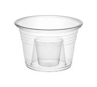 CHEF ROYALE 500x Jager Bomb Shot Glasses - Disposable Plastic Shot Glasses - 25ml Resuable Plastic Cups - CE Marked Clear Disposable Shot Glasses - Ideal for All Events- Pack of 500, HG3242
