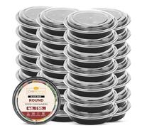 CHEF ROYALE 50x 48oz Round Meal Prep Containers with Lids Reusable Food Containers with Airtight Lids - Microwave & Dishwasher Safe - BPA Free Stackable Lunch Boxes (50, 48oz)