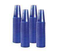 CHEF ROYALE 7oz (25 pcs) Blue Plastic Cups - Disposable Drinking Cups - Recyclable BPA Free Cups - Eco-Friendly Blue Cups for Halloween, Easter, Christmas, Birthdays, Weddings (25)