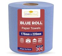 Chef Royale Paper Towel - Pack of 24 - Multipurpose Rolls, Blue Centrefeed Tissues for Home, Office, Warehouse, Bathroom, Garage, Kitchen (Blue)