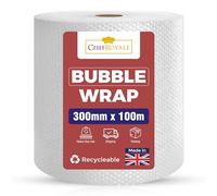 Chef Royale Premium Bubble Wrap Roll - UK Made, 300mm x 100m - Ideal for House Moving, Shipping, Storage & Packaging - Durable Air Bubble Wrap