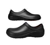 Chef Shoes for Men, Mens Professional Non Slip Oil Resistant Waterproof Kitchen Chef Work Shoes, Fashion Hospital Nurse Garden Clog Trainers, for Hospital Garden Bathroom Restaurant Work(Black,7 UK)