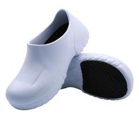 Chef Shoes for Men Nursing Clogs Mens Non Slip Work Shoes Unisex Waterproof Oil Resistant Kitchen Work Clogs for Women White Women/Men 7