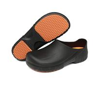 Chef Shoes Mens Oilproof Waterproof Slip Resistant Work Shoes Mens Kitchen Clogs Outdoor Garden UK11 Black