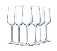 Chef&Sommelier - Distinction Collection - 6 Flutes Champagne 23cl - Made in France - Sturdy Packaging