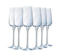 Chef & Sommelier Symétrie Collection 6 Krysta High-End Lens Champagne Flutes, 21 cl, Made in France